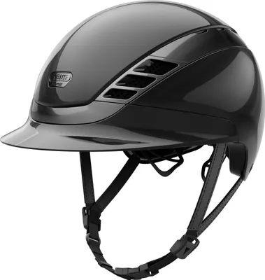 Produktbild von ABUS PIKEUR AirLuxe CHROME Reithelm shiny black, Größe:L