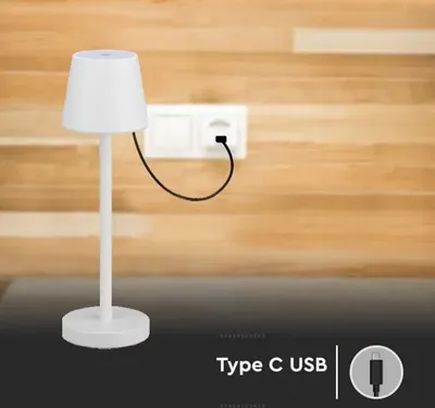 Immagine prodotto di Lampada da tavolo ristorante 3W LED USB con batteria ricaricabile 70lm VT-7703-10192