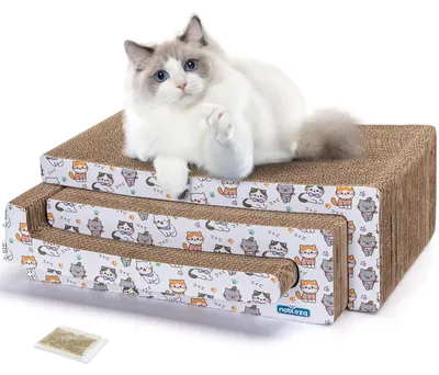 Image de Grattoir en carton pour chats 3-en-1