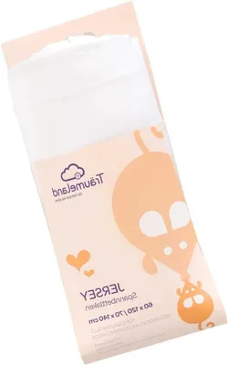 Productafbeelding van Hoeslaken Jersey - Babyhoeslaken - Babybed Beschermen - Knuffelzacht Katoen - 75 x 100 cm - Wit