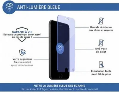 Produktbild von Force Glass, Glas-Folie Blaulichtfilter Apple iPhone SE 2020, Transparent