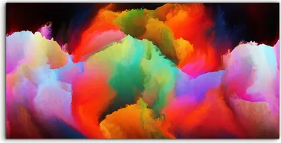 Produktbild von Coloray - Glasbild - 100x50 cm - Wandbild - Glasbilder - Foto Bild Virtuelle Farben abstrakt