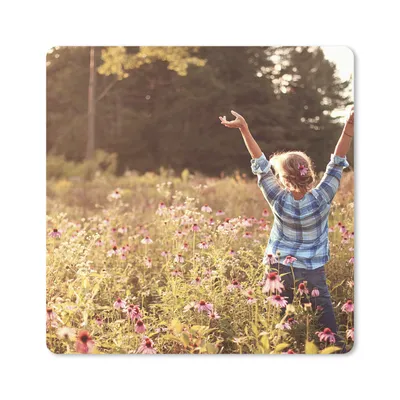 Produktbild von MuchoWow® Mauspad Mousepad Frau - Blumen - Frühling 30x30 cm - Mousepads - Maus Mat - Pad - Mausunterlage - Gaming
