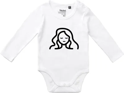 Produktbild von Huuraa Baby Body Jungfrau Sternzeichen Symbol 62 White  Baumwolle Fairtrade Langarmbody Geschenkidee
