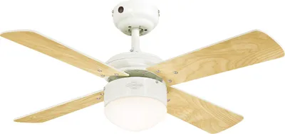 Produktbild von Deckenventilator mit LED Beleuchtung und Fernbedienung Colosseum Weiß 90 cm