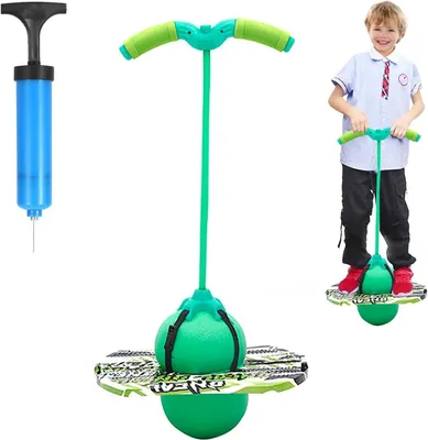 Immagine prodotto di Pogo stick da 100 kg, con maniglia, ideale per attività all'aperto e per l'allenamento dell'equilibrio