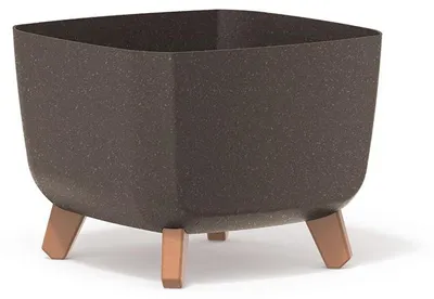 Obrázek produktu pro Prosperplast s.r.o. Květináč s nožičkami GRACIA SQUARE ECO WOOD 29 cm, hnědá