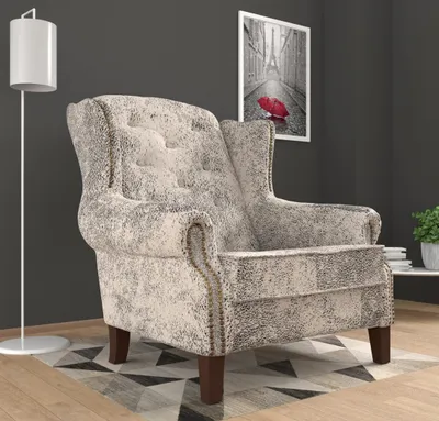 Produktbild von Ohrensessel Loungesessel Cocktailsessel Bar Sessel Leder Sofa Design Clubsessel