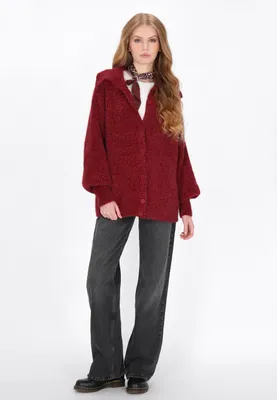 Image de Pull pour femme SAPORTA - couleur bordeaux, taille XS/S
