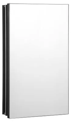 Produktbild von Spiegel mit doppelter Spiegelung – Aluminiumrahmen – 355 x 135 x 610 mm – Badezimmerspiegel