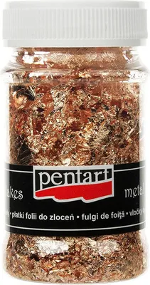 Zdjęcie produktu dla Folia płatki miedziane metal flakes słoik 100ml - Pentart M5