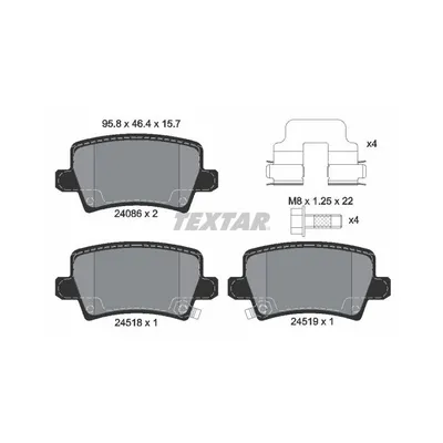 Produktbild von Textar Bremsbeläge hinten für Honda Civic 8