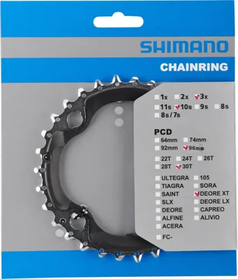 Produktbild von SHIMANO XT FC-M782, Kettenblatt, schwarz, Y1NV98010