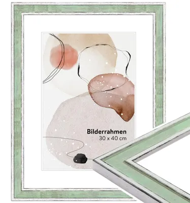 Fotolijst 20x25 cm, Lichtgrün, Holz, Vintage, Shabby Chic