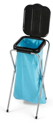 Obrázek produktu pro Odpadkový koš 1 přihrádka Kovové nohy, černé víko