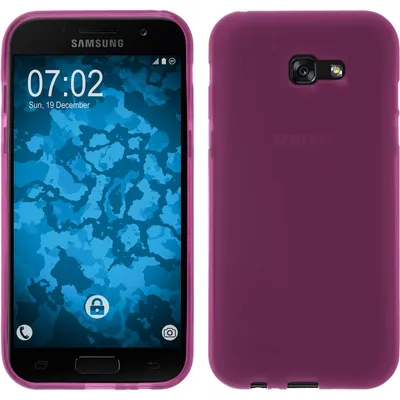 Produktbild von PhoneNatic Case kompatibel mit Samsung Galaxy A7 (2017) - pink Silikon Hülle matt + 2 Schutzfolien