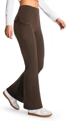 Productafbeelding van Thermische flared yogabroek voor dames met hoge taille en zakken