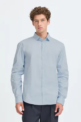 Produktbild von CASUAL FRIDAY CFPalle Slim Fit Shirt Herren Business Hemd Herrenhemd unifarben mit Kentkragen