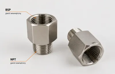 Produktbild von POLBERIS Adapter aus Edelstahl 3/4'' NPT GZ x BSP GW 316 grubościenny