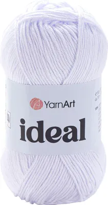 Produktbild von Yarn Art Ideal 220 White Strickgarn