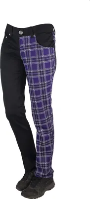 Produktbild von Rock Rag - Tartan, Frauenhose Schwarz/Lila im Slim-Fit-Style