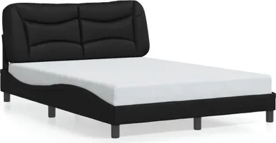 Produktbild von vidaXL Bettgestell ohne Matratze "Hvar" Schwarz 120x200 cm Kunstleder