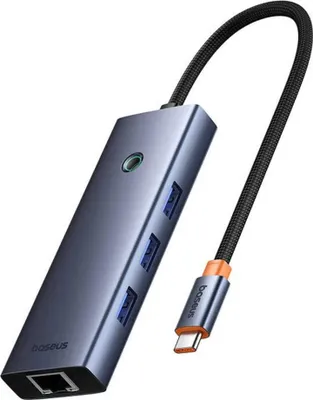 Produktbild von Baseus USB-Hub UltraJoy 5 USB-A-Anschlüsse Grau - B00052801811-02