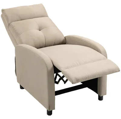Productafbeelding van HOMCOM relaxfauteuil, tv-stoel met ligfunctie, tv-stoel met linnenlook