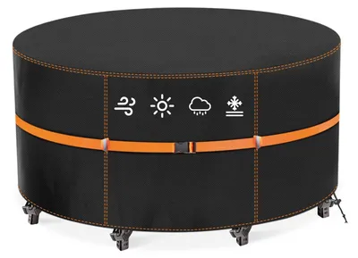 Obrázok produktu pre Omgoods – Kryt na záhradný nábytok, okrúhly, vodotesný, 230 x 100 cm