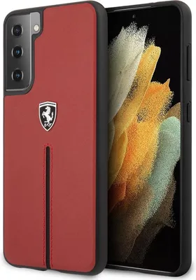 Zdjęcie produktu dla Ferrari Feosihcs21Mre S21+ G996 Czerwony/Red Hardcase Off Track Leather Nylon Stripe