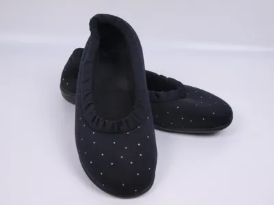 Produktbild von Damen Ballerinas ADANEX SARA 29857 schwarz mit silbernen Punkten