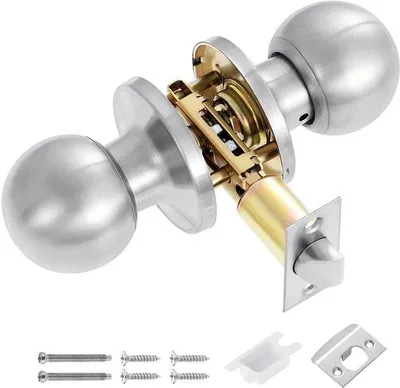 Produktbild von Faankiton-Türdrücker, Innentürdrücker, Durchgangstürdrücker für Innentüren, Durchgangstür-Schließsystem ohne Schlüssel, Edelstahl, Silber, 60 mm oder
