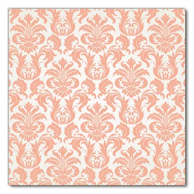 Produktbild von Wallario selbstklebende Möbelfolie/ Tischdecke für Innen und Außen, Größe: 50 x 50 cm - Königliche Schnörkelei in weiß und orange