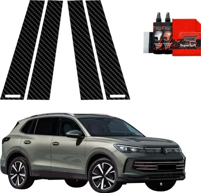 Obrázek produktu pro 4v1 ochranná fólie z uhlíku Grizz Protector pro sloupek B – Volkswagen VW Tiguan 3 (2024–2025)