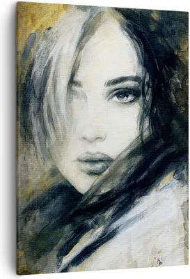 Produktbild von Bild auf Leinwand - Leinwandbild - Einteilig - Frau Gesicht Lippen - 50x70cm - Wand Bild - Wanddeko - Wandbilder - Leinwanddruck - Wanddekoration - Leinwand bilder - Wandbild - PA50x70-4053