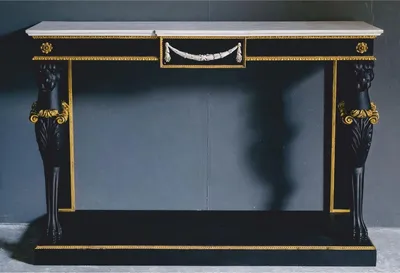 Immagine prodotto di Casa Padrino console barocca nero / oro / bianco 144 cm - Mobili barocchi -  Italy