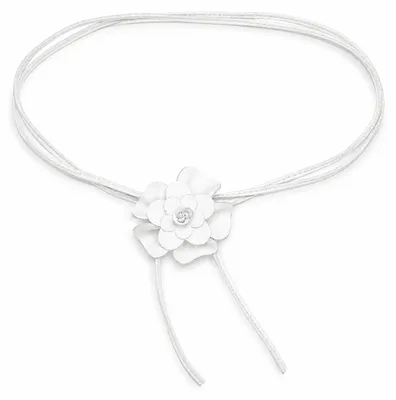 Produktbild von Bindegürtel Blüte Lederband mit echt Leder Blüte von collezione alessandro