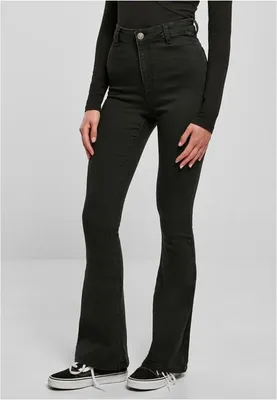 Obrázek produktu pro Dámské kalhoty Urban Classics Ladies Super Stretch Bootcut Denim Pants black stone washed - 31