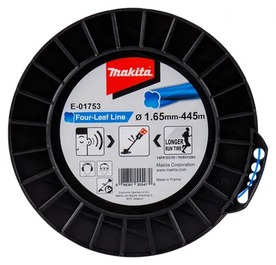 Image de Fil nylon Trèfle torsadé MAKITA E-01753 1,65mm x 445m