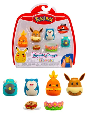 Produktbild von Jazwares GmbH SQAL0067 Pokémon Figure 4 Pack - Squishalongs, sortiert