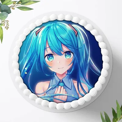 Produktbild von Für die Geburtstags Torte ein Tortenaufleger, Zuckerbild mit dem Motiv: Anime Manga, Essbares Foto für Torten, Fondant, Ø 20cm, 0313c