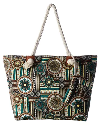 Produktbild von DonDon Große Strandtasche Shopper mit Reißverschluss