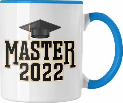 Produktbild von Trendation - Master 2022 Abschluss Geschenk Tasse Bestanden Studium Prüfung Graduation (Blau)