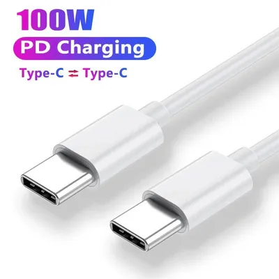 Produktbild von 8 Stück PD 100 W USB-C-zu-USB-Typ-C-Kabel Schnellladekabel für Huawei, Samsung, Xiaomi, Macbook, iPad Datenkabel Typ C zu Typ C, 1m