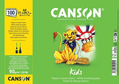Image de CANSON C629012000 CANSON Zeichenpapier Kids, DIN A4, 90 g/qm