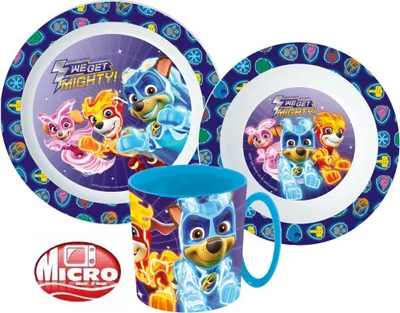 Immagine prodotto di Set di stoviglie Mighty Pups, set in microplastica con tazza da 350 ml