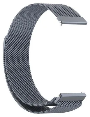 Produktbild von By Qubix passend für Garmin Forerunner 55 / 70 / 165 / 170 / 245 / 570 (42 mm) / 645 - Milanaise-Armband - Space Grey