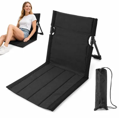 Immagine prodotto di Omgoods - Telo da spiaggia pieghevole con schienale - Leggero e confortevole, ideale per campeggio e giardino