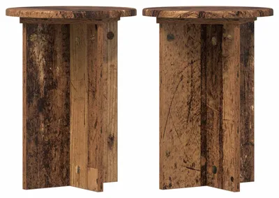 Obrázek produktu pro vidaXL Stojany na rostliny, 2 kusy, masivní dřevo, průměr 29,5 x 40 cm