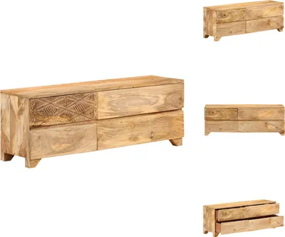 Produktbild von vidaXL TV-Schrank Massivholz Mango 110x30x40 cm -  TV-Möbel